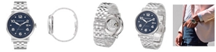 Grayton Men's Classic Collection Silver Tone Stainless Steel Bracelet 44mm